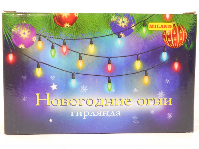 Гирлянда метражная 9 м, 100 белых ламп, прозрачная нить, 8 режимов НУ-6560