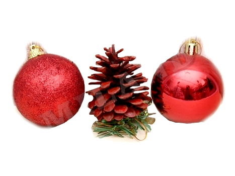 Набор красных украшений "СНЕГОВИК" 6 см 12 шт НУ-4407