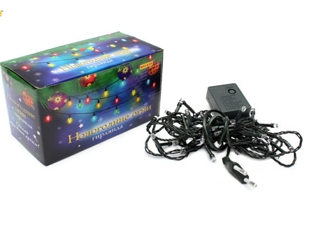 Гирлянда метражная 3.5 м, 50 красных ламп, темная нить, 8 режимов НУ-6541