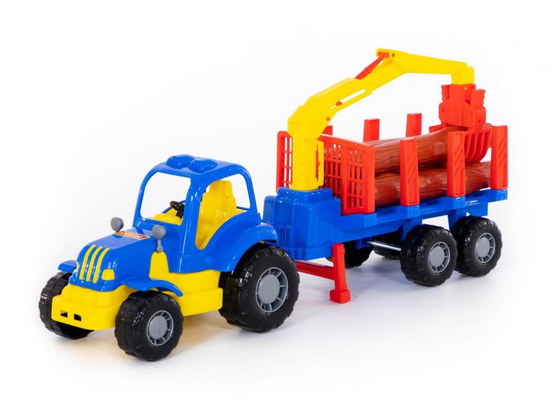 Трактор "Крепыш" с полуприцепом-лесовозом