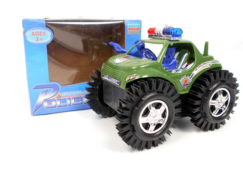 Купить оптом Машина-перевертыш ПОЛИЦИЯ (свет, звук) 12*9*9см в кор. 1640170 в Луганске