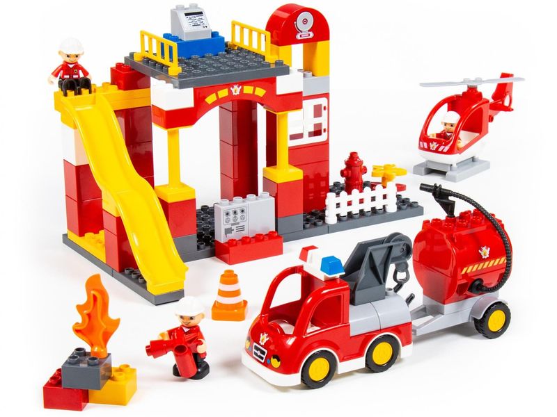 Конструктор "Макси" - "Пожарная станция" 81 эл. в коробке