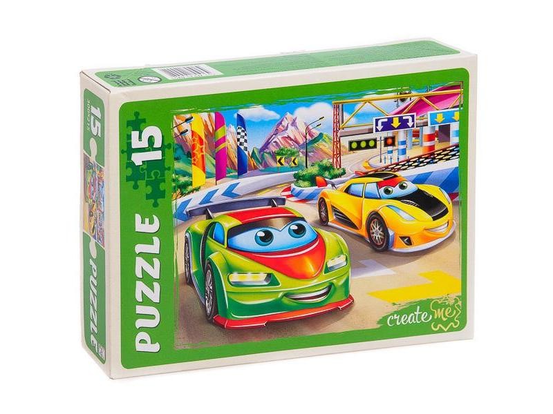 МАКСИ-ПАЗЛЫ 15 элементов. СОСТЯЗАНИЕ МАШИНОК