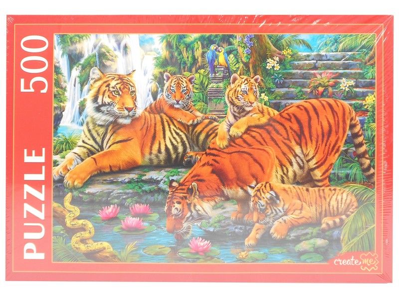 ПАЗЛЫ 500 элементов. СЕМЬЯ ТИГРОВ