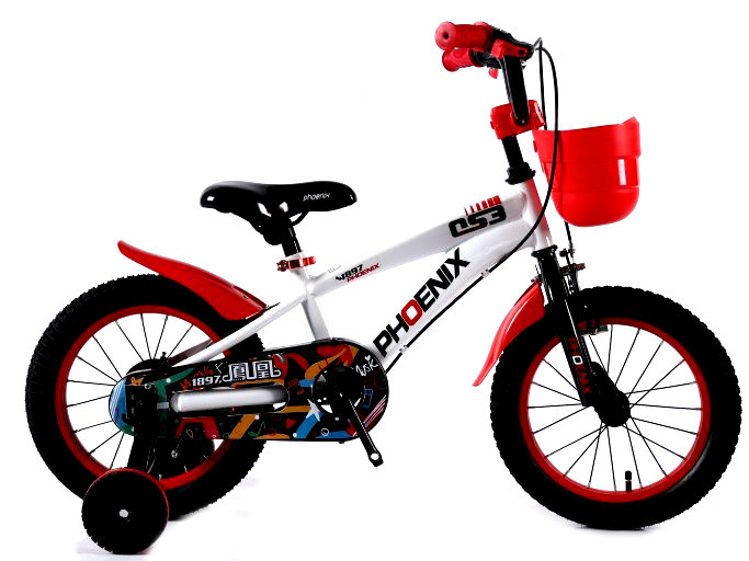 Велосипед 14 (черно-оранжевый, черно-красный, черно-зелёный) XT-14