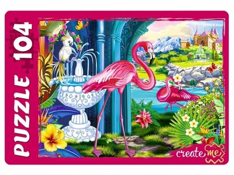 ПАЗЛЫ 104 элемента. КРАСИВЫЕ ФЛАМИНГО