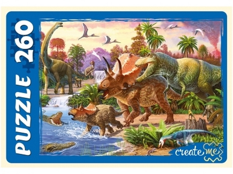 ПАЗЛЫ 260 элементов. ДИНОЗАВРЫ У ВОДОЕМА