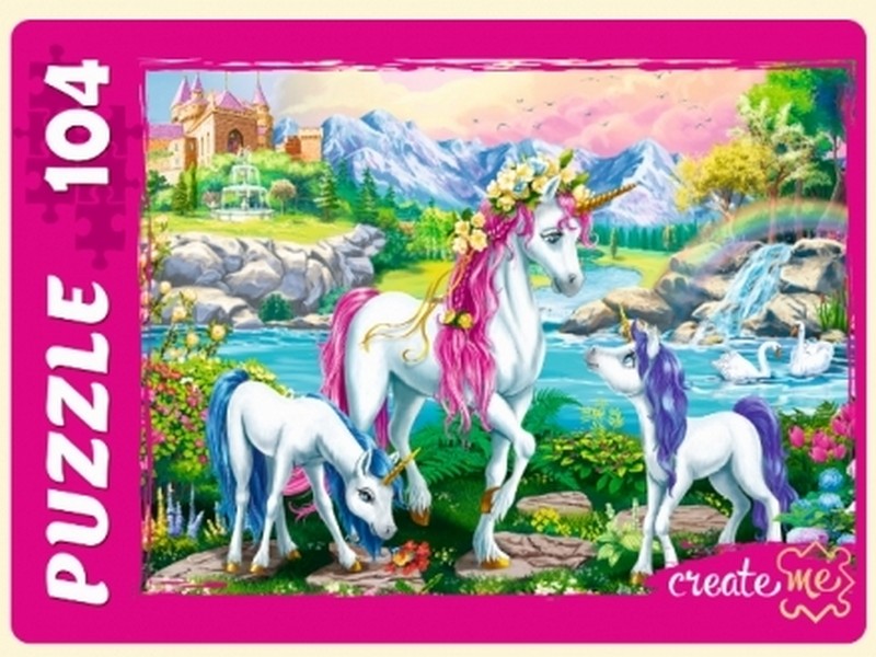 ПАЗЛЫ 104 элемента. ЕДИНОРОГИ №3