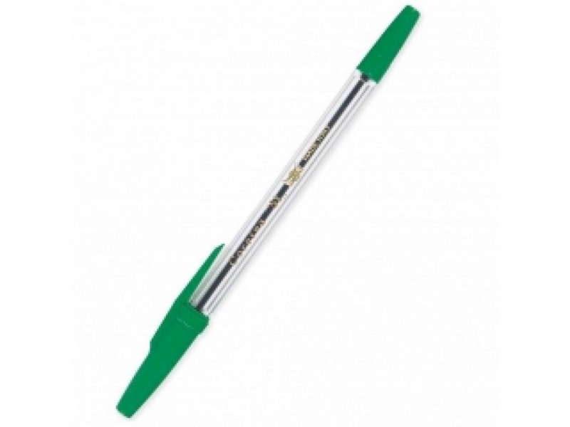 Ручка шариковая "BEIFA" прозрачный корпус 0,7 мм ЗЕЛЕНАЯ