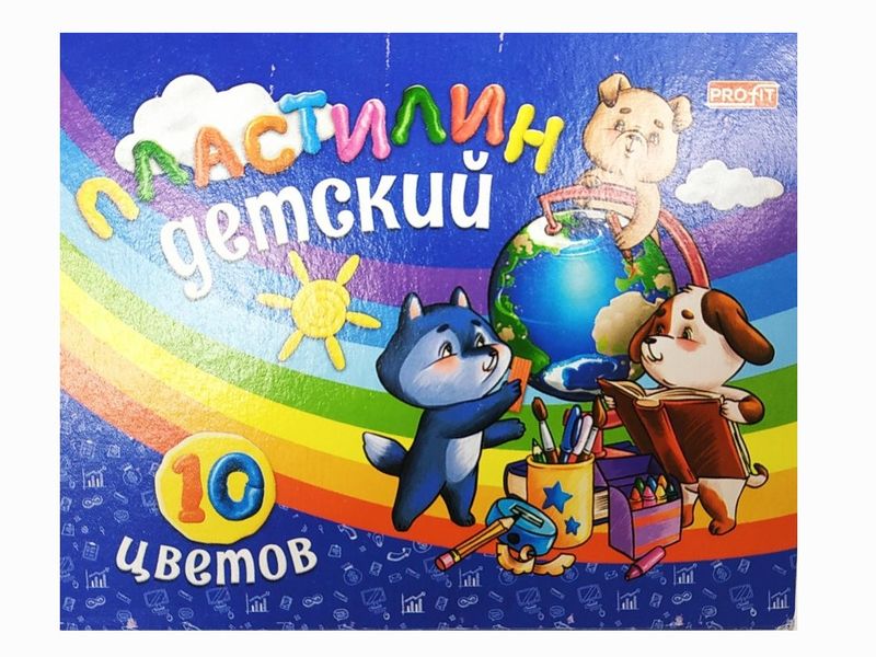 Пластилин 10 цв. 150гр ПЛ-4553