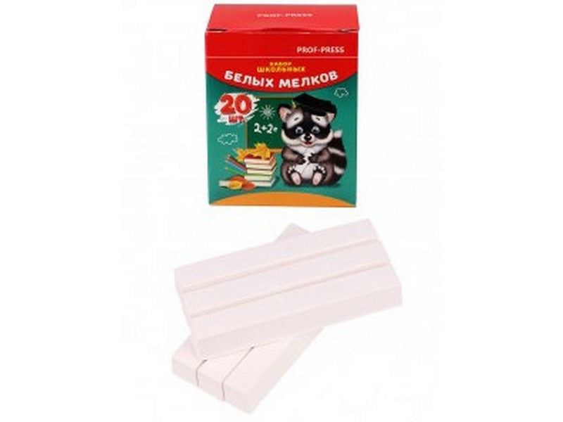 Набор мелков школьных белых 20шт в кор. ШМ-3248