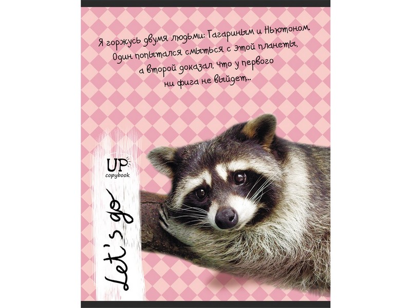 Тетрадь КЛЕТКА 48л. ЕНОТЫ (цвет. мелов. обл.)