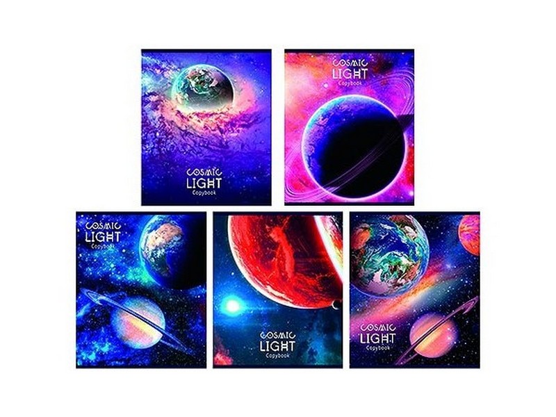 Тетрадь КЛЕТКА 48л "ПЛАНЕТЫ" (цвет. мелов. обл.)