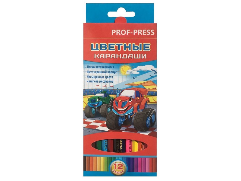 Карандаши цветные гексаг. 24цв. СУПЕРВНЕДОРОЖНИК (гриф.d=2,8мм) К-7279