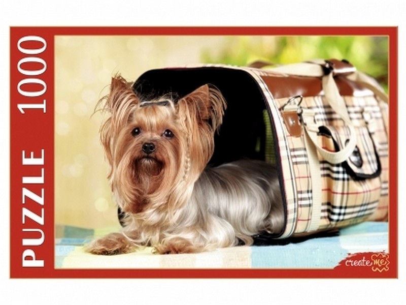 ПАЗЛЫ 1000 элементов. СОБАЧКА В СУМОЧКЕ