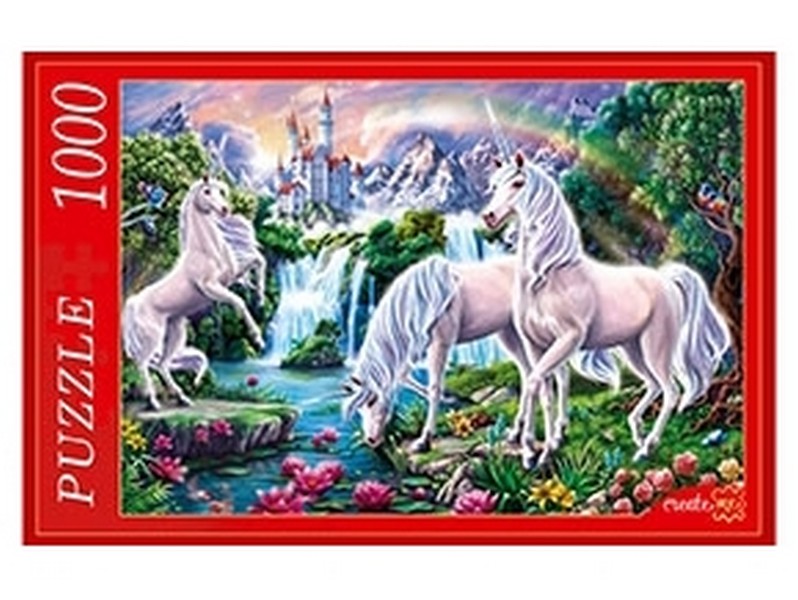 ПАЗЛЫ 1000 элементов. ЕДИНОРОГИ И ЗАМОК