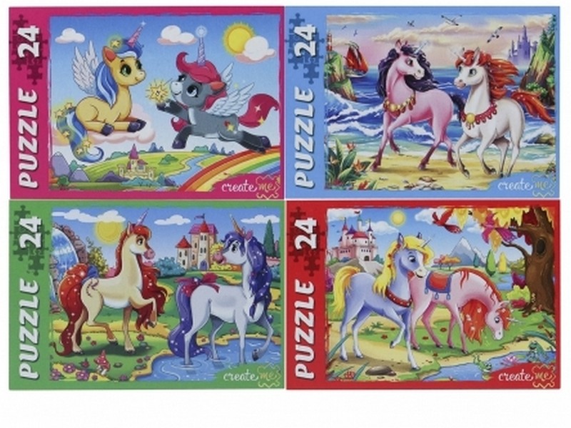 Купить оптом ПАЗЛЫ 24 элемента. ЧУДЕСНЫЕ ЕДИНОРОГИ №14 кратно 32 в Луганске