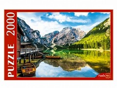 37313 [ПИ2000-3697]ПАЗЛЫ 2000 элементов. ИТАЛИЯ. ОЗЕРО БРАЙЕС И ЛОДКИ