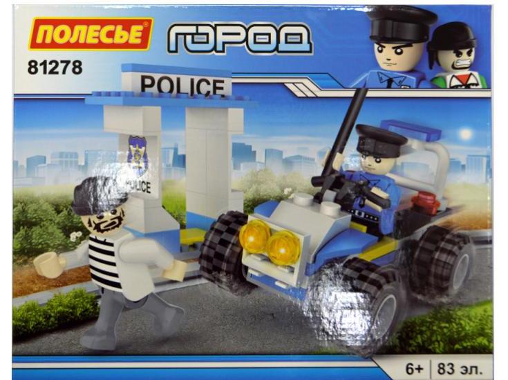 Конструктор "Классик" "Город. Полиция-5" 83 эл. в коробке