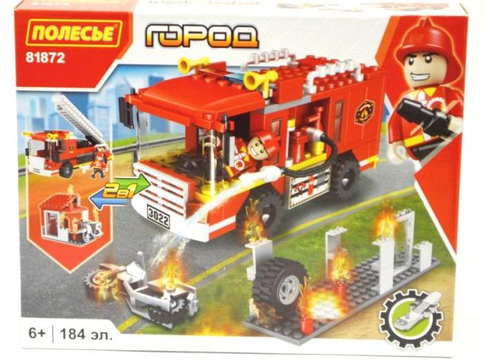 Купить оптом Конструктор "Классик" "Город. Пожарная часть-1.1" 184 эл. в коробке в Луганске