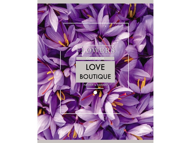 Тетрадь КЛЕТКА 96л. ЛЕПЕСТКИ (обл. мел. картон)