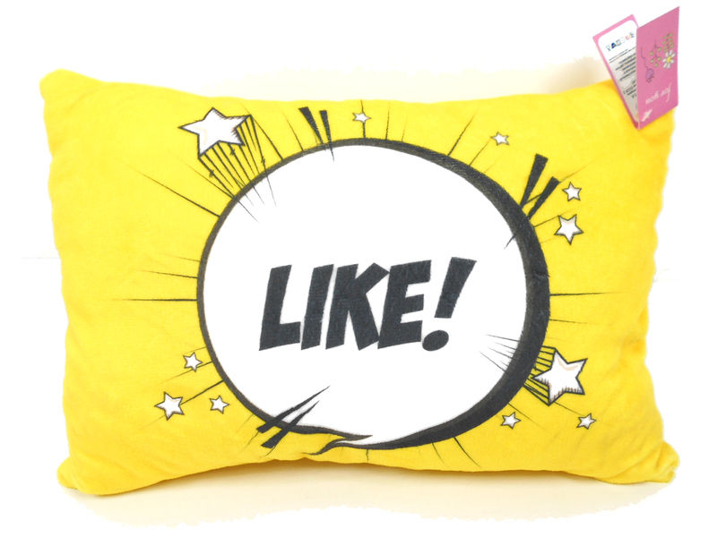 Купить оптом Подушка-игрушка Лайк желтый VAPr-022 в Луганске