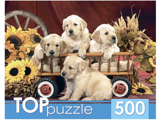 TOPpuzzle ПАЗЛЫ 500 элементов. ЩЕНКИ ЛАБРАДОРА