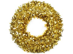 38919 [78835]Новогодний венок "ЗОЛОТЫЕ  КАПЛИ" 45см 78835
