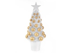38945 [82349]Новогодняя Ёлка белая с украшениями 30см 82349