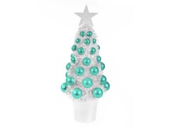 38946 [82348]Новогодняя Ёлка белая с украшениями 30см 82348