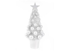 38947 [82347]Новогодняя Ёлка белая с украшениями 30см 82347