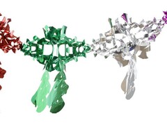 38948 [82896]Гирлянда новогодняя ЕЛОЧКИ (цветные, 35*21*200см) в пак. 82896