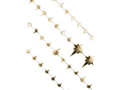 38961 [76091]Бусы на елку ЗОЛОТЫЕ ЗВЕЗДЫ 2,7м в пак. 76091