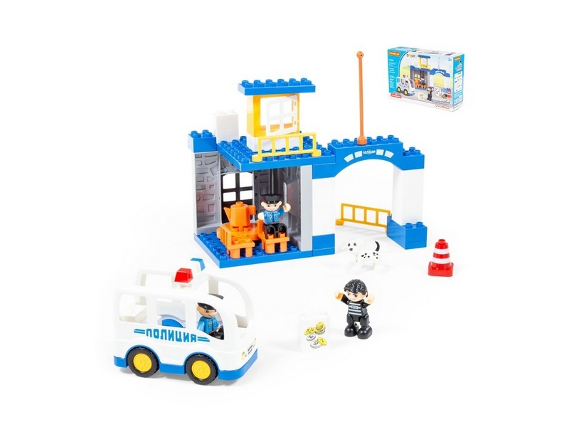Конструктор "Макси" - "Полицейский участок" 36 эл. в коробке