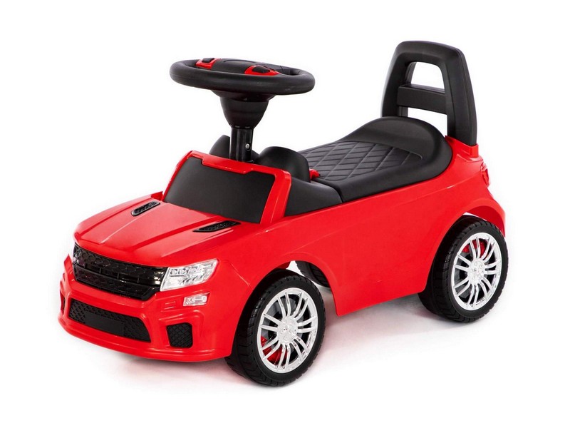 Каталка-автомобиль "SuperCar" №6 со звуковым сигналом красная