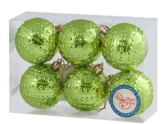 39106 [80689]Набор ШАРЫ САЛАТНЕВЫЕ из полистирола 6 см (6шт/уп) 80689