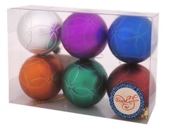 39128 [78796]Набор ШАРЫ МУЛЬТИЦВЕТ из полистирола 6 см (6шт/уп) 78796