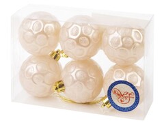 39131 [78787]Набор ШАРЫ БЕЛЫЕ из полистирола 6 см (6шт/уп) 78787