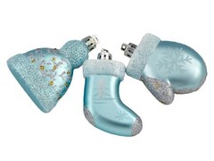 39172 [81860]Набор подвесок ЗИМНИЙ из полистирола 8х6х5 см (3шт/уп) 81860