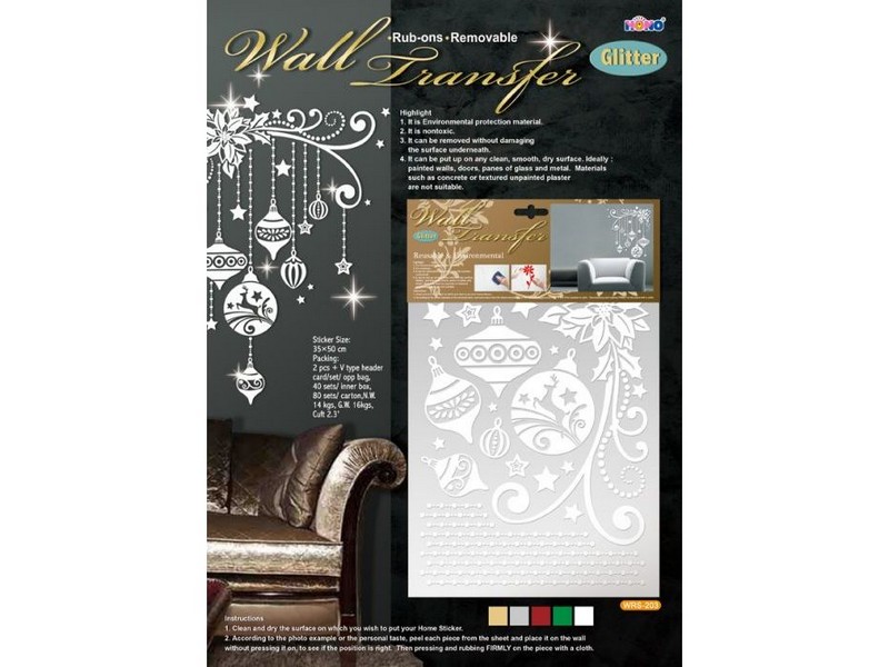 Настенное украшение"НОВОГОДНИЕ ОРНАМЕНТЫ" серебро 35х50 см 26616