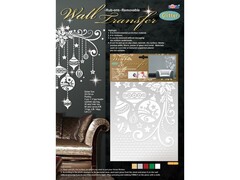 39190 [26616]Настенное украшение"НОВОГОДНИЕ ОРНАМЕНТЫ" серебро 35х50 см 26616