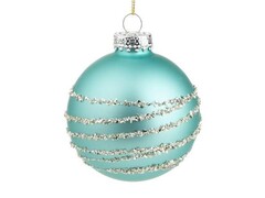 39217 [81946]ШАР БИРЮЗОВЫЙ из стекла 8 см 81946