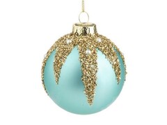 39218 [81948]ШАР БИРЮЗОВЫЙ из стекла 8 см 81948