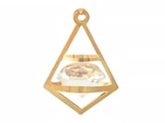 39257 [82108]Подвеска елочная ПИРАМИДКА из стекла 5,5см в пак. 82108