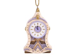 39271 [80307]Подвесное украшение ЧАСЫ СВЕТЛЫЕ из полирезины 7*4*0,8 см 80307