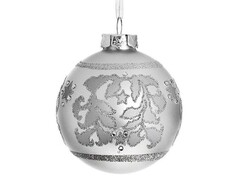 39276 [30505]ШАР СЕРЕБРО из стекла 8 см 30505