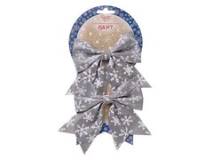 39279 [82330]Набор украшений БАНТ СЕРЕБРО 11x13x0,1 см (2шт/уп) 82330