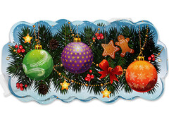 39834 [9-12-0019]Гирлянда новогодняя «ШАРИКИ НА ЕЛКЕ» 2,9м 9-12-0019