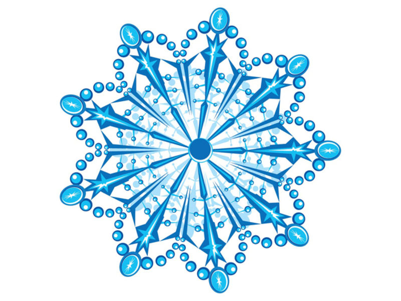 Наклейка оформительная «СНЕЖИНКА» 20*20см (10шт/уп)