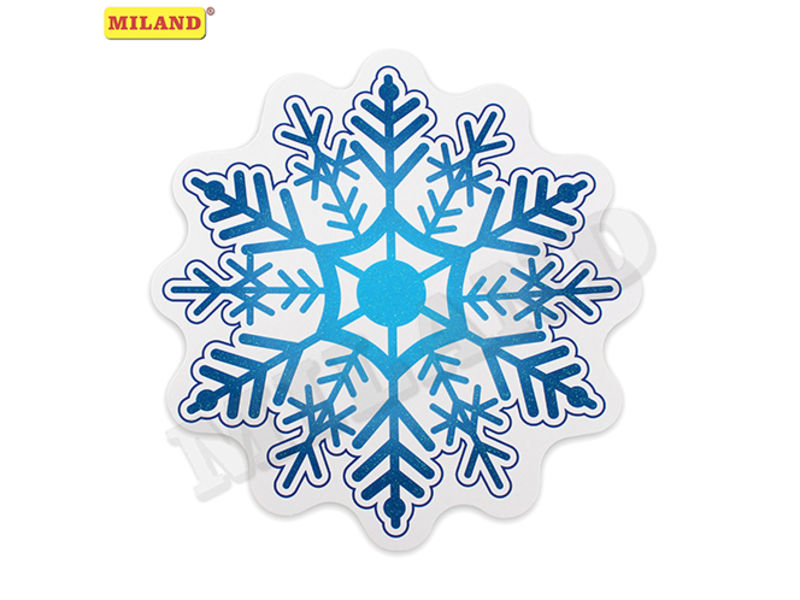 Набор наклеек оформительных "СНЕЖИНКИ" 19*19см (8шт/уп) 10-10-0018